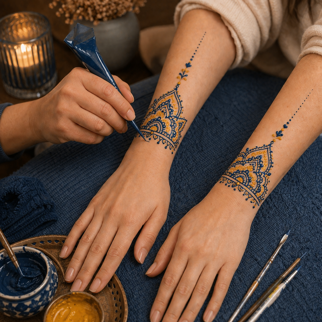Both hands – up to the forearm (full design)